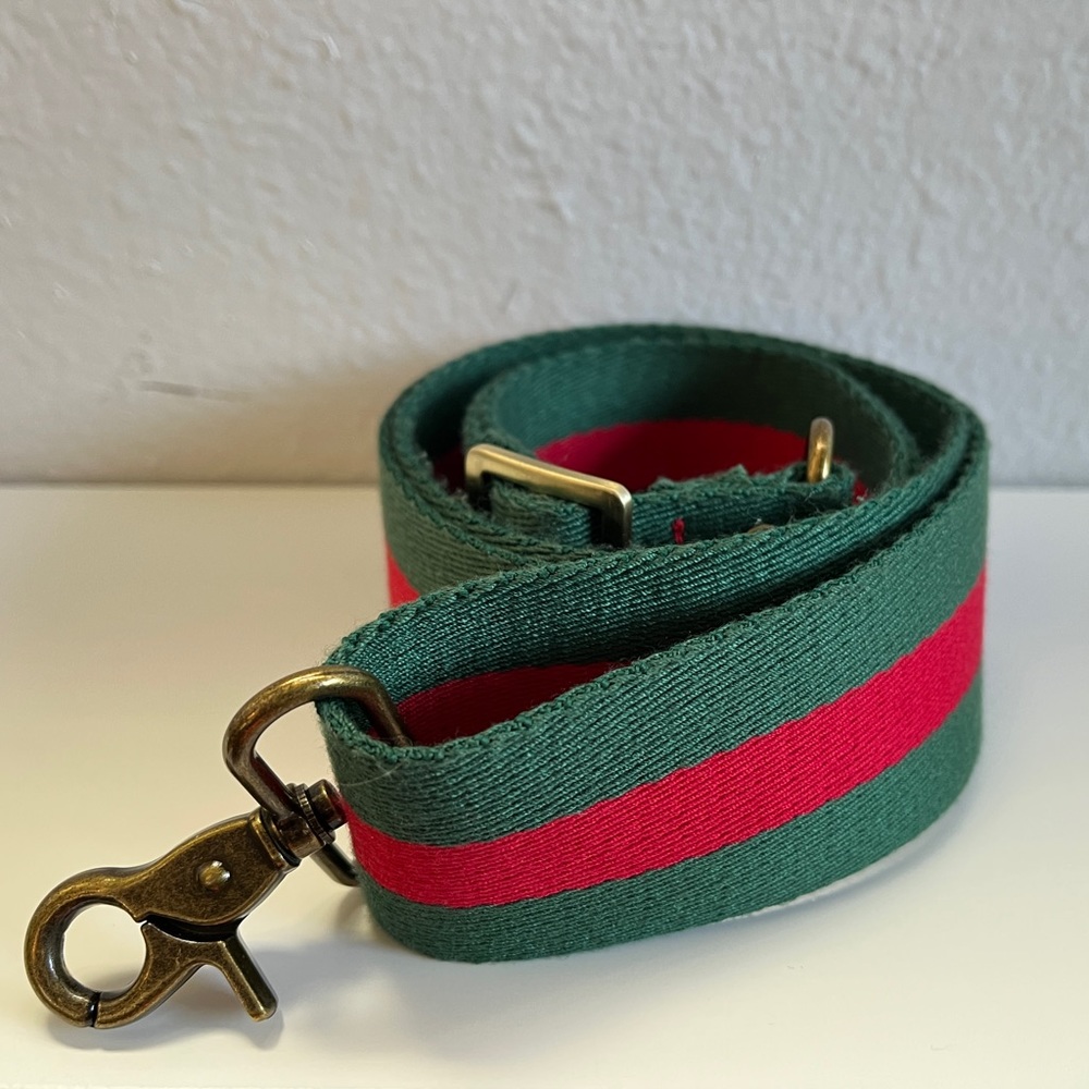 Parker Thatch Crossbody Strap - Racer Stripe - Red & Green.